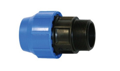 Klemmverbinder - Anschlussverschraubung mit Aussengewinde 40mm x 1,25" /PP/NBR Klemmverbinder - Anschlussverschraubung mit Aussengewinde 40mm x 1,25" /PP/NBR