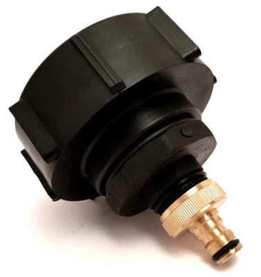 Anschluss-Stutzen DN80 S100x8 IG mit 1" AG BSP 32mm auf Vaterteil - Gardena 12,5mm (grau) kompatibel Anschluss-Stutzen DN80 S100x8 IG mit 1" AG BSP 32mm auf Vaterteil - Gardena 12,5mm (grau) kompatibel