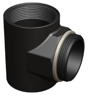 Winkelanschluss / T-Stück - 1x 2"AG + 2x 2"IG - BSP/NPS Winkelanschluss / T-Stück - 1x 2"AG + 2x 2"IG - BSP/NPS