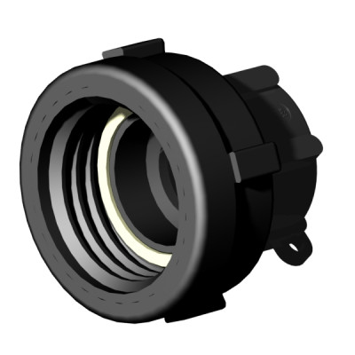 360° - DN50 S60x6 IG auf 1,25" IG BSP 38/40mm - drehbar - PP/GF20 FDA 360° - DN50 S60x6 IG auf 1,25" IG BSP 38/40mm - drehbar - PP/GF20 FDA