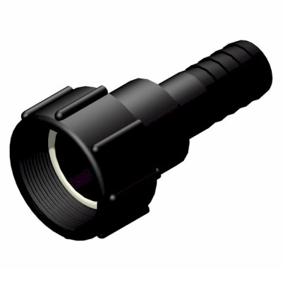 IBC ADAPTER 360° PP/GF - DN50 NPS IG auf Schlauchtülle 1,25" (32mm) - drehbar IBC ADAPTER 360° PP/GF - DN50 NPS IG auf Schlauchtülle 1,25" (32mm) - drehbar
