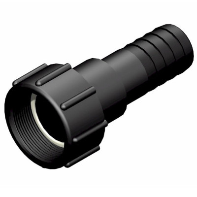 IBC ADAPTER 360° PP/GF - DN50 NPS IG auf Schlauchtülle 1,5" (38mm) - drehbar IBC ADAPTER 360° PP/GF - DN50 NPS IG auf Schlauchtülle 1,5" (38mm) - drehbar