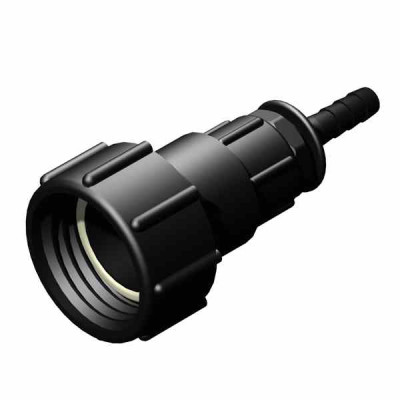 DELISTED by CPP - IBC ADAPTER 360° PP/GF - DN50 S60x6 IG auf Schlauchtülle 0,5" (12,5mm) 3-teilig - drehbar DELISTED by CPP - IBC ADAPTER 360° PP/GF - DN50 S60x6 IG auf Schlauchtülle 0,5" (12,5mm) 3-teilig - drehbar