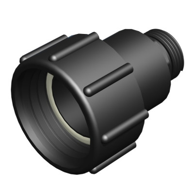 IBC ADAPTER 360° - DN50 S60x6 IG auf 1" AG 32mm BSP - drehbar - HDPE (JEANparts) IBC ADAPTER 360° - DN50 S60x6 IG auf 1" AG 32mm BSP - drehbar - HDPE (JEANparts)