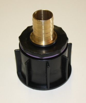 Anschlussstutzen DN50 mit 1" Schlauchtülle aus Messing Anschlussstutzen DN50 mit 1" Schlauchtülle aus Messing