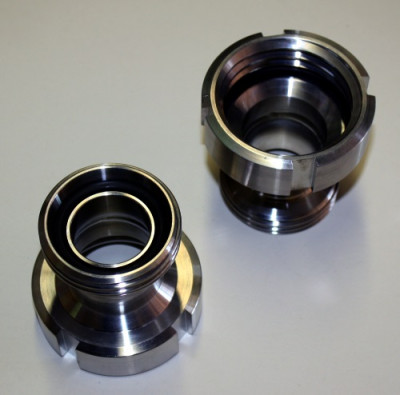 IBC Adapter S60x6 IG auf DN32 RD58 1/6 AG Milchgewinde - V4A/316 IBC Adapter S60x6 IG auf DN32 RD58 1/6 AG Milchgewinde - V4A/316