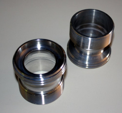 Adapter 2" AG auf DN40 RD65 1/6 AG Milchgewinde - V4A/316 Adapter 2" AG auf DN40 RD65 1/6 AG Milchgewinde - V4A/316