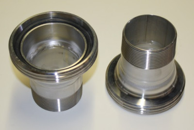 Adapter 2" AG auf DN65 RD95x1/6 AG Milchgewinde - V4A/316 Adapter 2" AG auf DN65 RD95x1/6 AG Milchgewinde - V4A/316