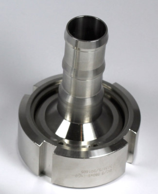 IBC ADAPTER 360° V4A - DN50 S60x6 IG auf Schlauchtülle 1" (25mm) - EPDM - drehbar IBC ADAPTER 360° V4A - DN50 S60x6 IG auf Schlauchtülle 1" (25mm) - EPDM - drehbar