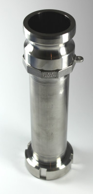 IBC Adapter V4A - DN50 S60x6 IG auf 2 Zoll Kamlok Vaterteil - Sonderlänge 250mm IBC Adapter V4A - DN50 S60x6 IG auf 2 Zoll Kamlok Vaterteil - Sonderlänge 250mm