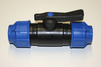 Klemmverbinder - Kugelhahn 32mm /PP/NBR Klemmverbinder - Kugelhahn 32mm /PP/NBR