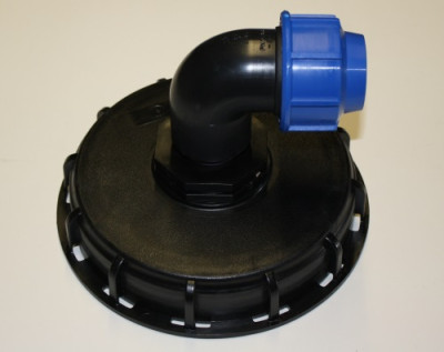 IBC Deckel NW150 mit PP-Winkel 90° AG 32 mm x 1" IBC Deckel NW150 mit PP-Winkel 90° AG 32 mm x 1"