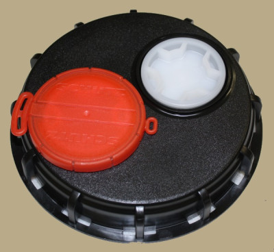 IBC Deckel NW150 - schwarz - 2x G2" geschlossen - EPDM - RESTPOSTEN IBC Deckel NW150 - schwarz - 2x G2" geschlossen - EPDM - RESTPOSTEN