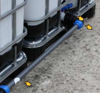 Erweiterung S60x6 1" BSP 32mm für die IBC Tankverbindung DN50 - S60x6 - 1" BSP 32mm nebeneinander Erweiterung S60x6 1" BSP 32mm für die IBC Tankverbindung DN50 - S60x6 - 1" BSP 32mm nebeneinander