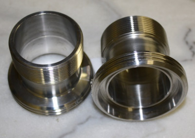 Adapter 2" AG auf DN50 RD78 AG Milchgewinde AG - V4A/316 Adapter 2" AG auf DN50 RD78 AG Milchgewinde AG - V4A/316