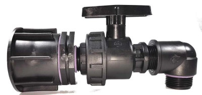 connector DN50 - S 60 x 6 female to 1 ball valve connector DN50 - S 60 x 6 female to 1 ball valve