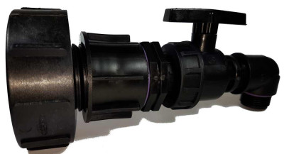 connector DN80 - S 100 x 8 female to 1" BSP 32mm ball valve connector DN80 - S 100 x 8 female to 1" BSP 32mm ball valve