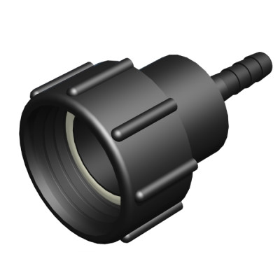 IBC ADAPTER 360° PP/GF - DN50 S60x6 IG auf Schlauchtülle 1/2" (12,5mm) - drehbar IBC ADAPTER 360° PP/GF - DN50 S60x6 IG auf Schlauchtülle 1/2" (12,5mm) - drehbar