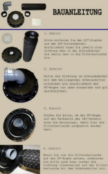 Deckelfilter NW225 auf HT 50 Bogen 87° (DN50)