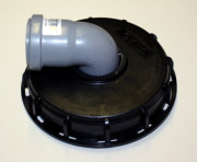 IBC Deckel NW150 mit HT 50 Bogen 87° (DN50)