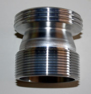 Adapter 2" AG auf DN40 RD65 1/6 AG Milchgewinde - V4A/316
