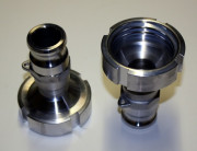 IBC Adapter V4A - DN50 S60x6 IG auf 1 Zoll Kamlok Vaterteil