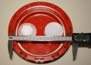 IBC Deckel NW150 S165x7 - rot - 2x G2" Belüftung / Entlüftung und Entlüftung - NBR u. Einpressteil D38 - TPE