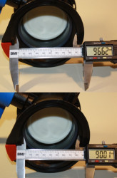 -SCHÜTZ Klappenhahn DN80 S100x8 blau  -  mit Öse und Sicherungssplint - GEBRAUCHT/gereiningt