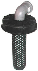 Deckelfilter NW150 auf HT 50 Bogen 87° (DN50)